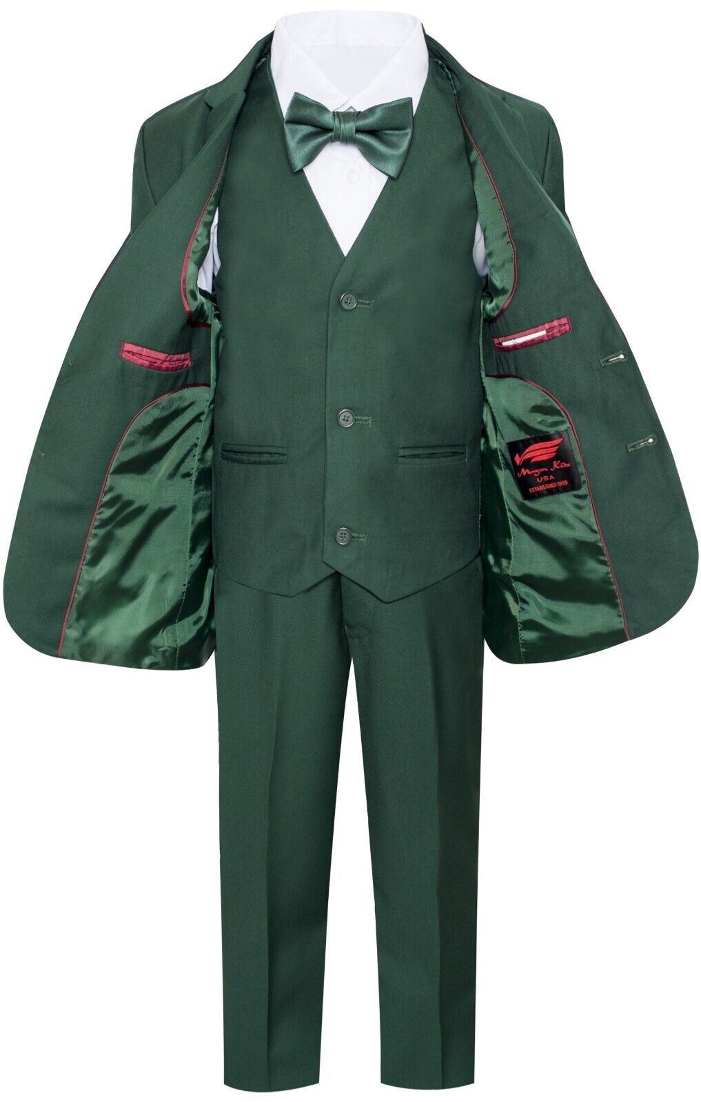Hunter Green Boys Formal Suit Set