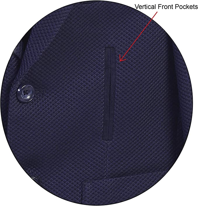 Boys Lightweight Waffle Weave Textured Blazer Jacket Navy