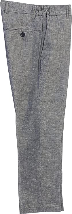 Boys Gray Linen Dress Pants