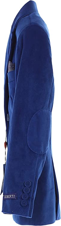 Formal Velvet Blazer Toddler's Kids Boys -Royal Blue