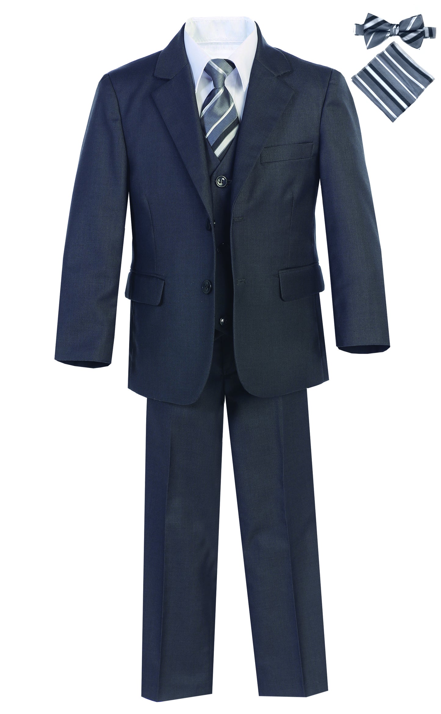 Boys slim fit charcoal formal suit set