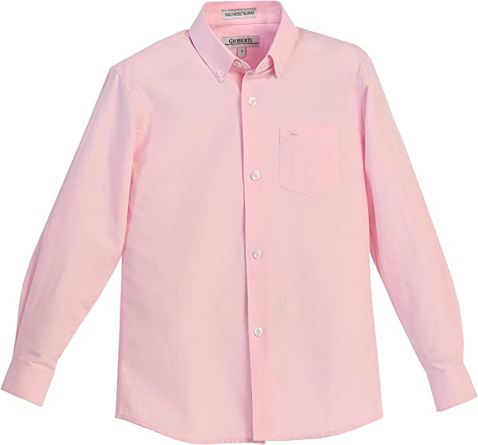 Boy's Oxford Long Sleeve Dress Shirt - Pink