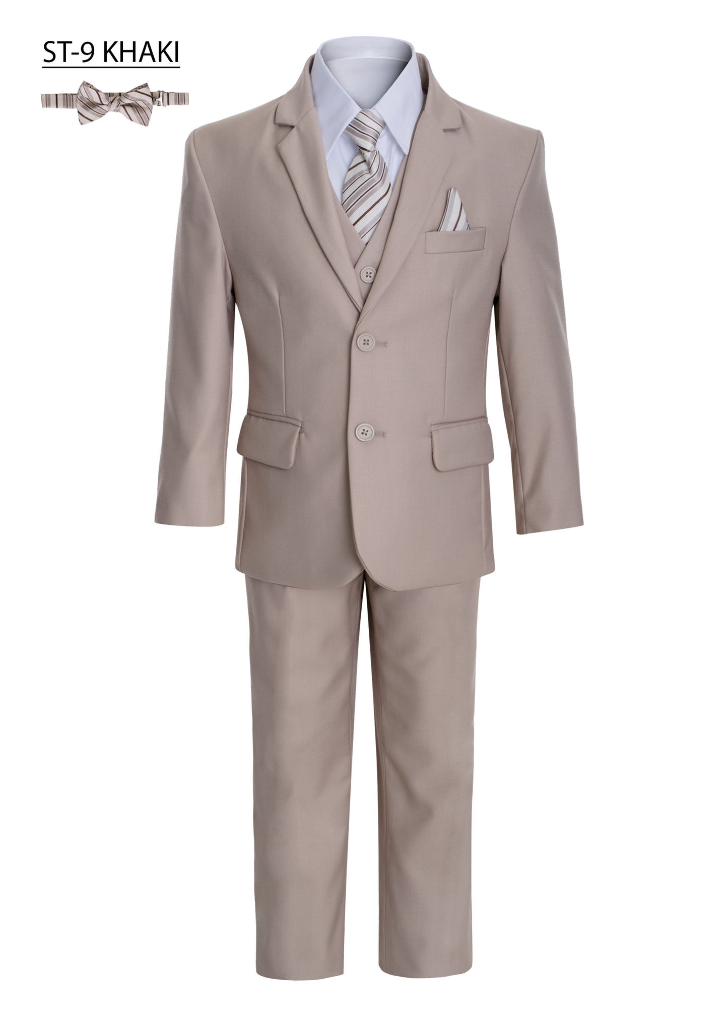 Boys Slim Fit khaki Formal Dress Suit Set