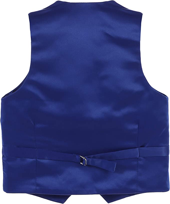 Formal Velvet 4 Button Vest Suit Toddler's Kids Boys - Royal Blue