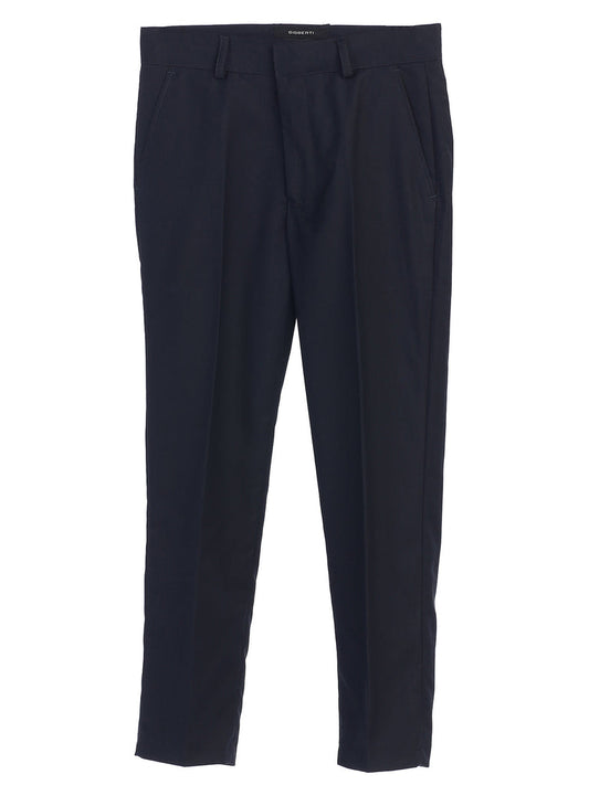 Boys Formal Flat Front Dress Pants With Adjustable Waist - Navy