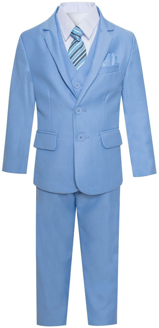 Sky Light Blue Boys Toddler Formal Suit Set