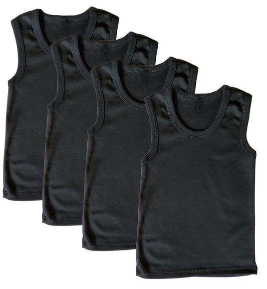 Boys Undershirt Cotton Tank Top Sleeveless 4 -Pack