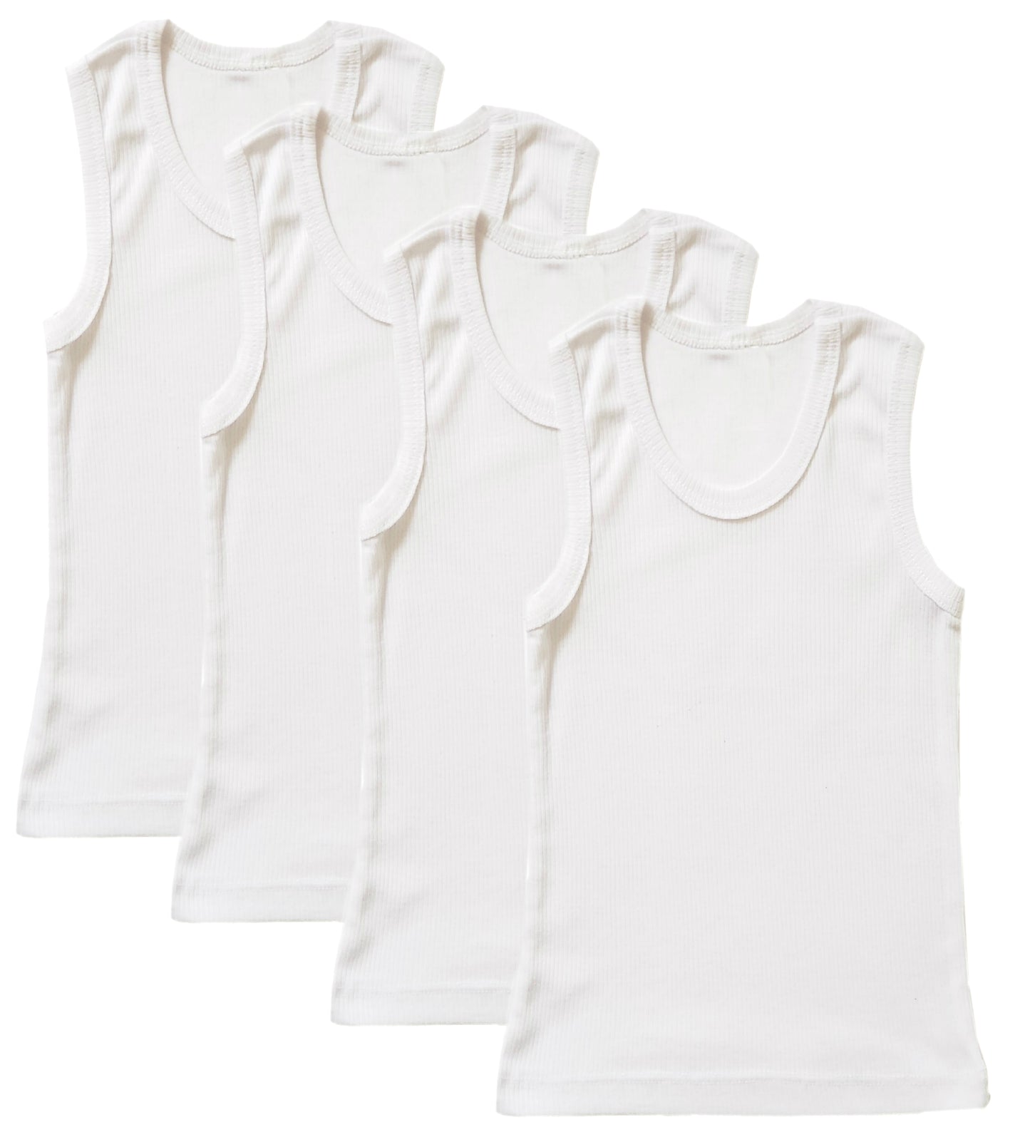 Boys Undershirt Cotton Tank Top Sleeveless 4 -Pack