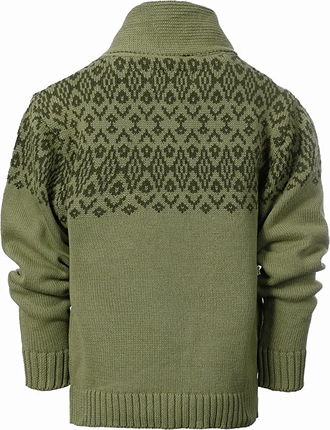 Pullover Knitted Sweater with Toggle Button Closure-Hunter Green
