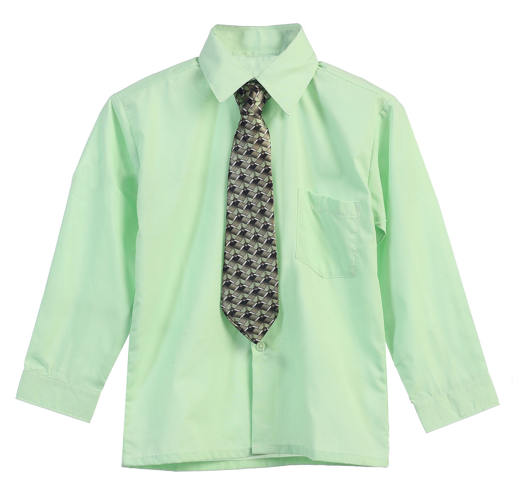 pastel green dress shirt Boys Solid Long Sleeve With Tie Color:Pink Yarrow evening gown dress Luxury Green Wedding Dresses this shirt is designed