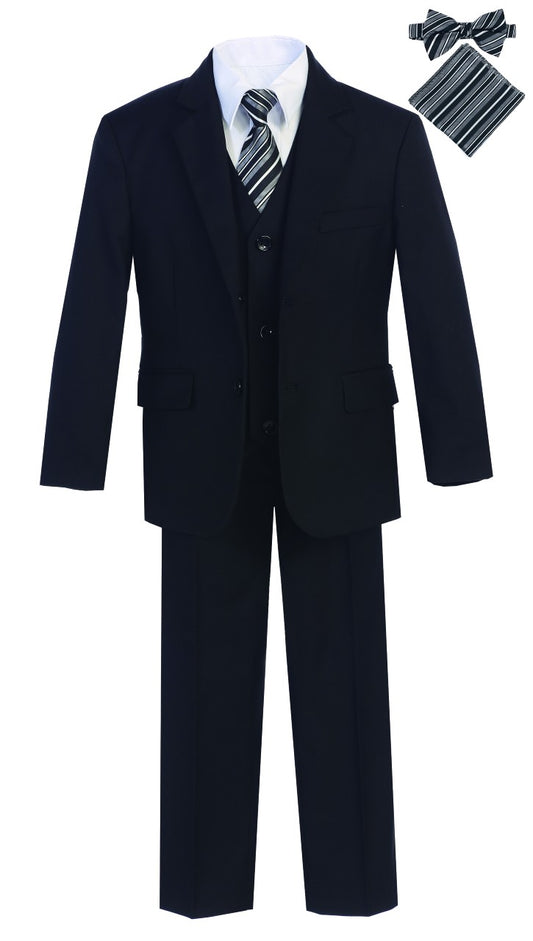 Toddler Boys Slim Fit Black Formal Suit Set 