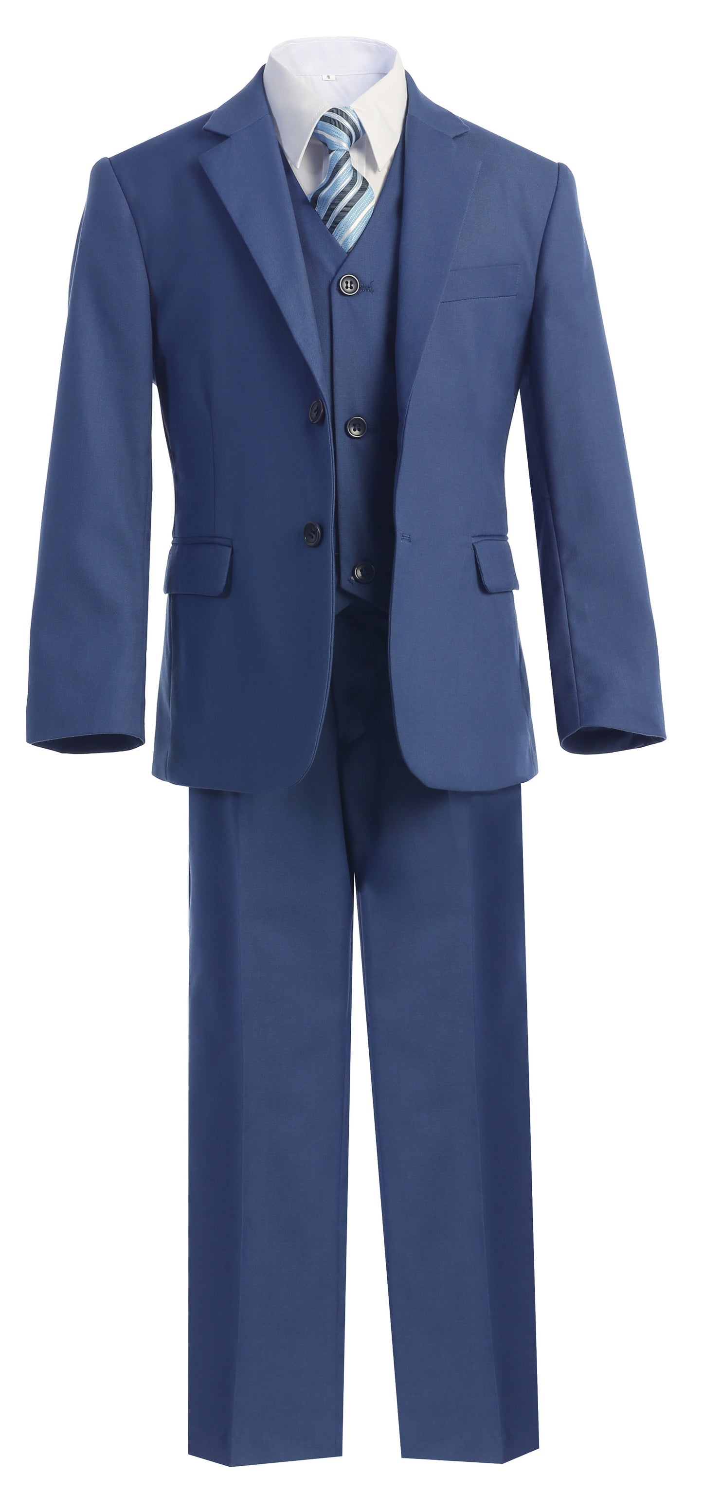 toddlers indigo blue slim fit formal suit set