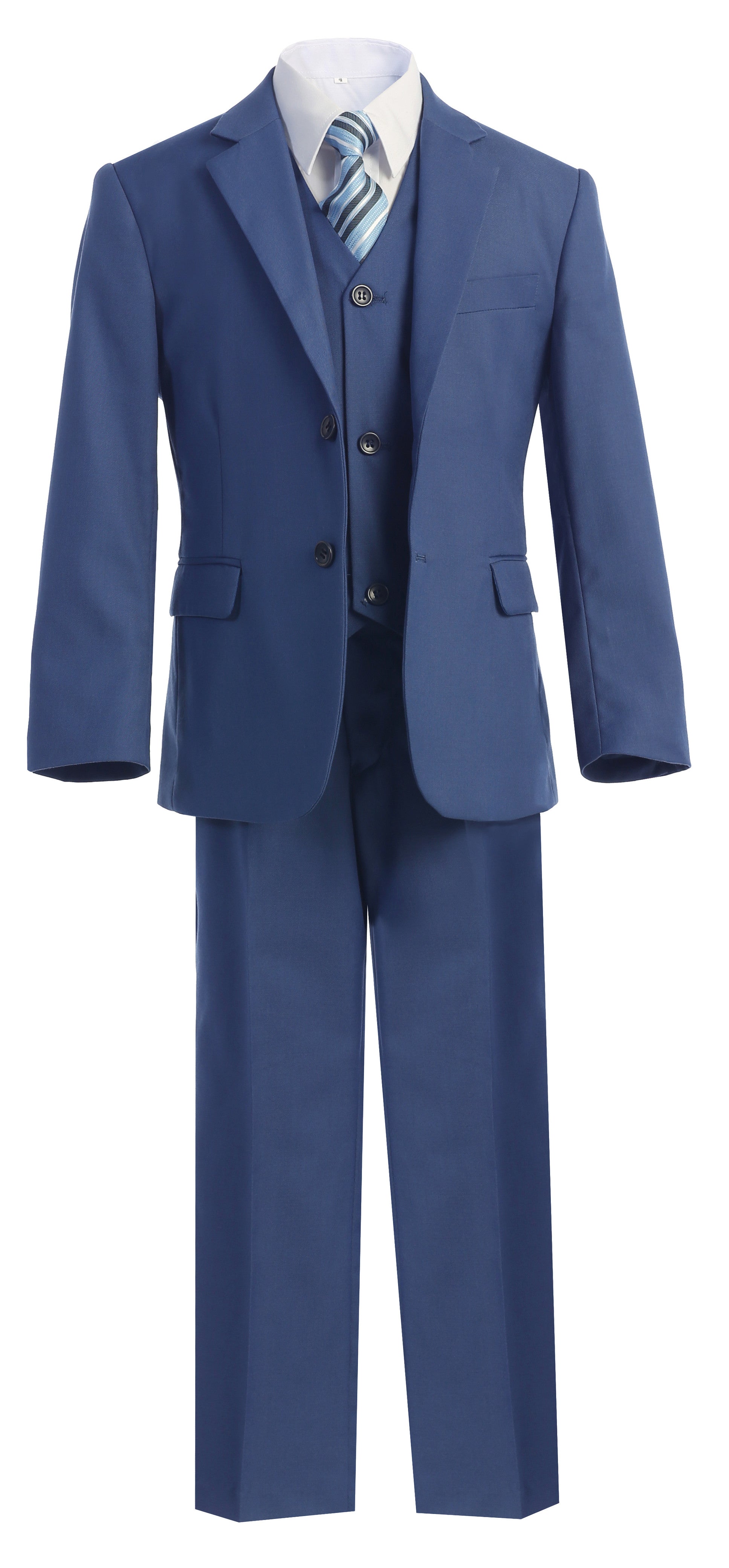 toddlers indigo blue slim fit formal suit set