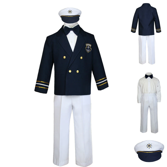 Captain Sailor Suit Nautical Outfit -Navy /White