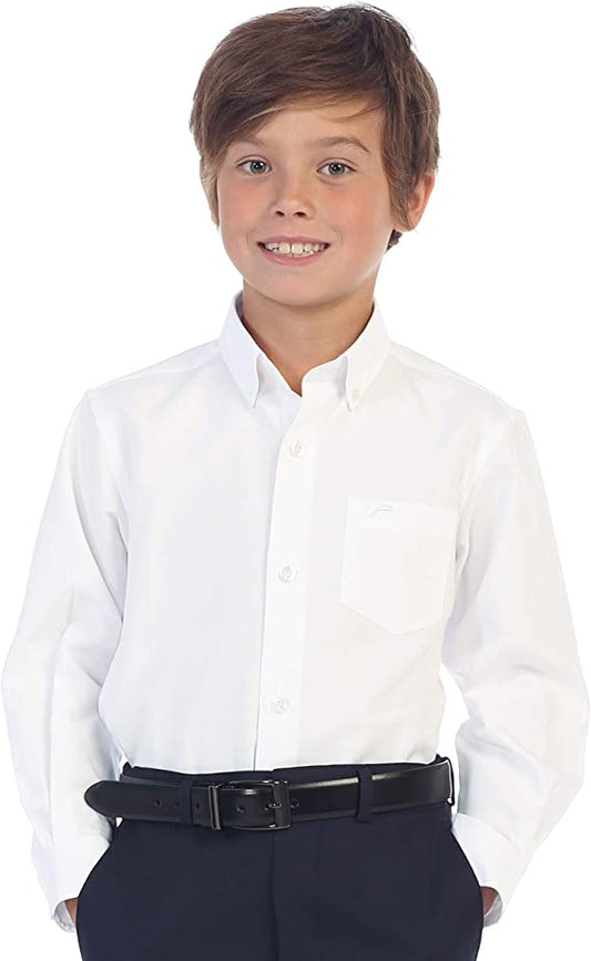 Boy's Oxford Long Sleeve Dress Shirt - White