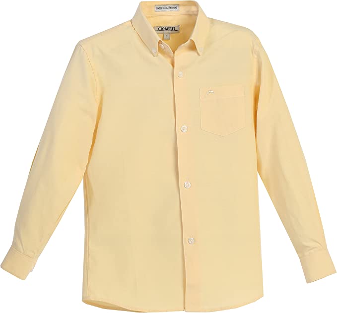 Boy's Oxford Long Sleeve Dress Shirt - Yellow