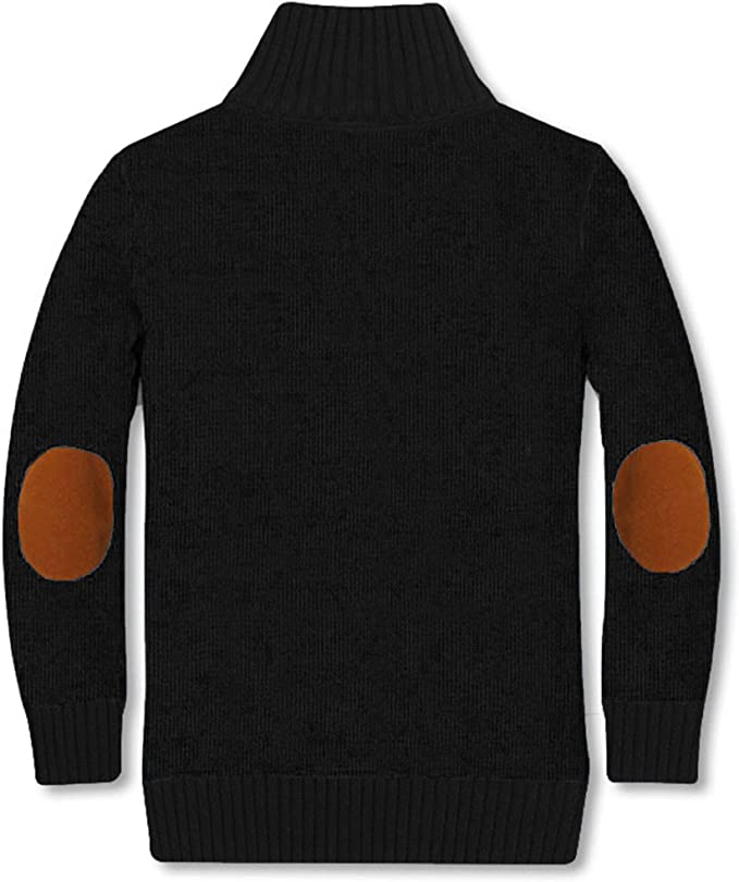Button Down Collar Knitted Pullover Sweater - Black