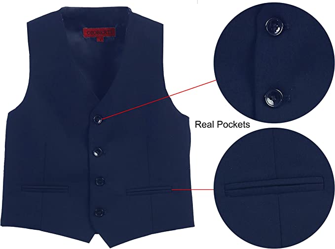 Formal Vest Suit 4 Button Toddler's Kids Boys - Royal Blue