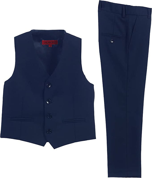 Boy's Formal 2 -Piece Suit Vest - Royal Blue