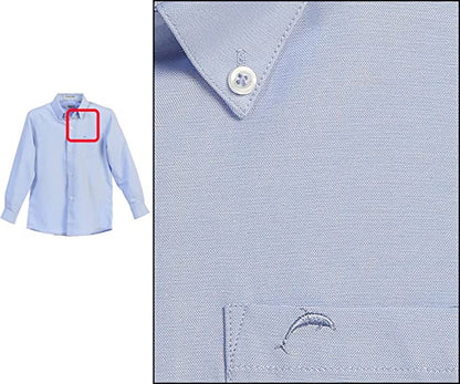 Boy's Oxford Long Sleeve Dress Shirt -Blue