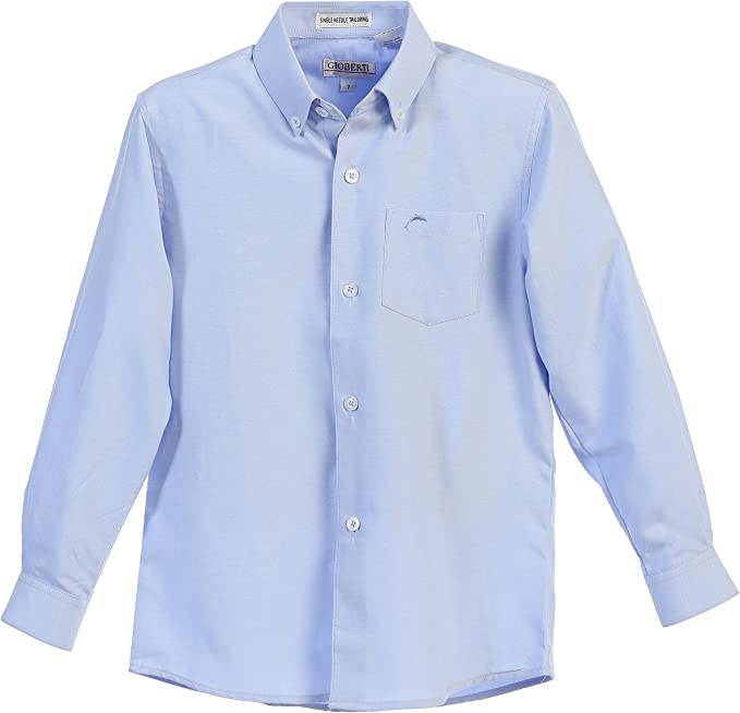 Boy's Oxford Long Sleeve Dress Shirt -Blue